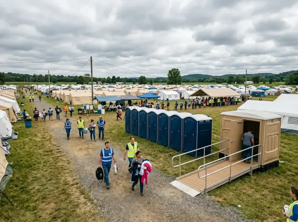 disaster-relief-camp-restrooms-010 — frequently asked questions, Dumpster & Portable Bathrooms Rental in La Vale, MD